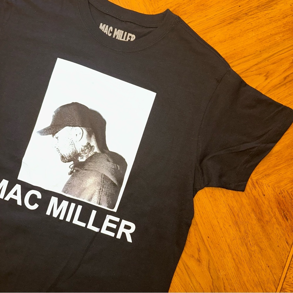 Mac Miller T-Shirt Size XL Black White Portrait Rap Tee